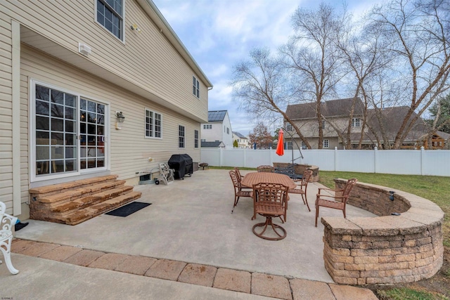 view of patio with a grill