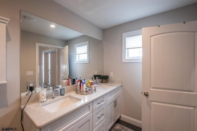 bathroom featuring vanity