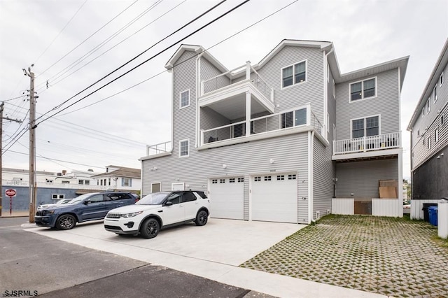 view of property featuring a garage