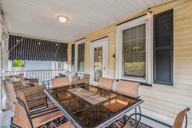 view of patio with a porch