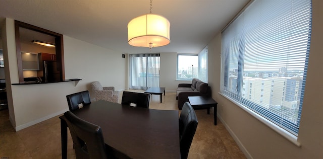 view of dining area