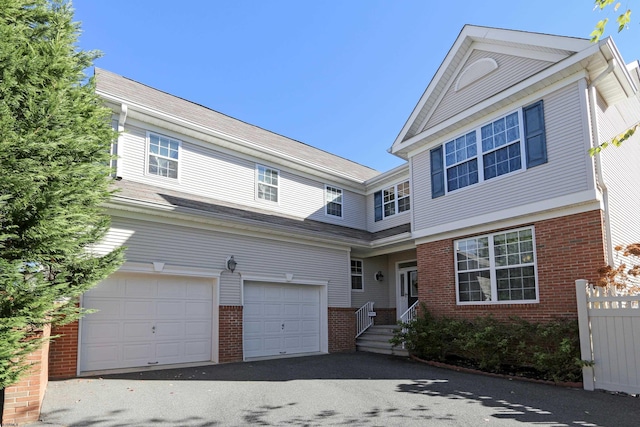 front of property featuring a garage