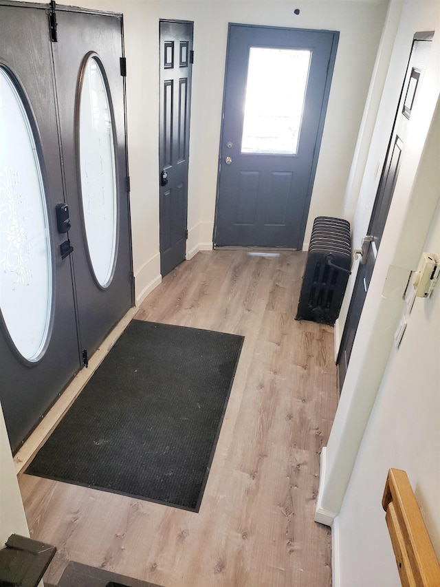 entryway with light wood-type flooring