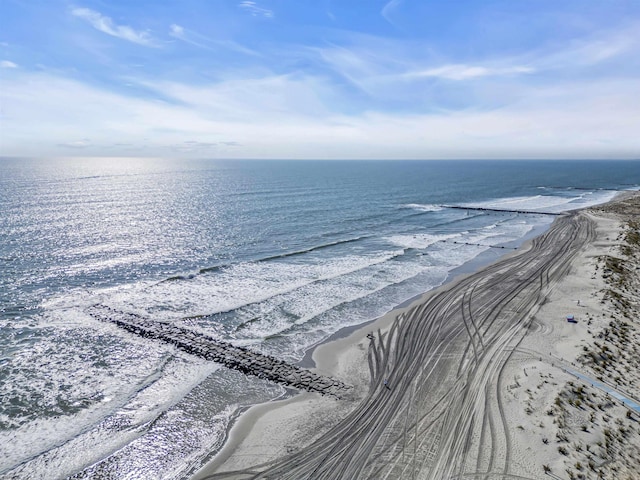 property view of water with a view of the beach