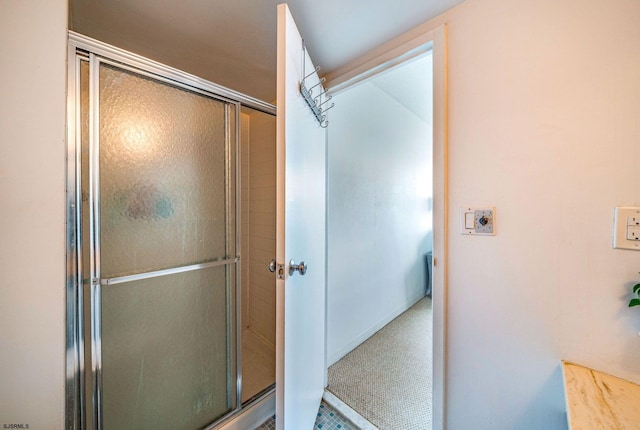 bathroom with an enclosed shower