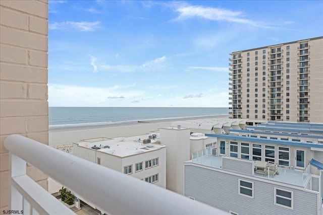 property view of water with a view of the beach