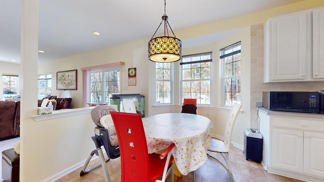 view of dining area