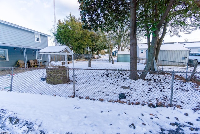 view of snowy yard