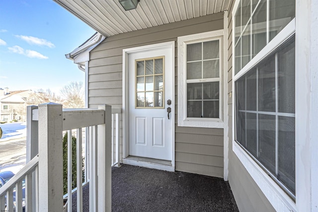 view of doorway to property