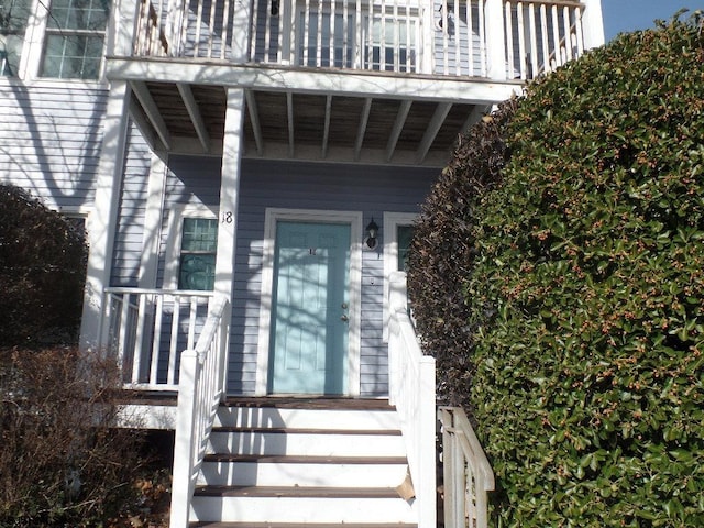 view of doorway to property