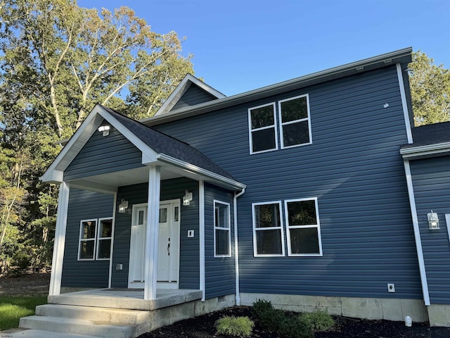 view of front of property with covered porch