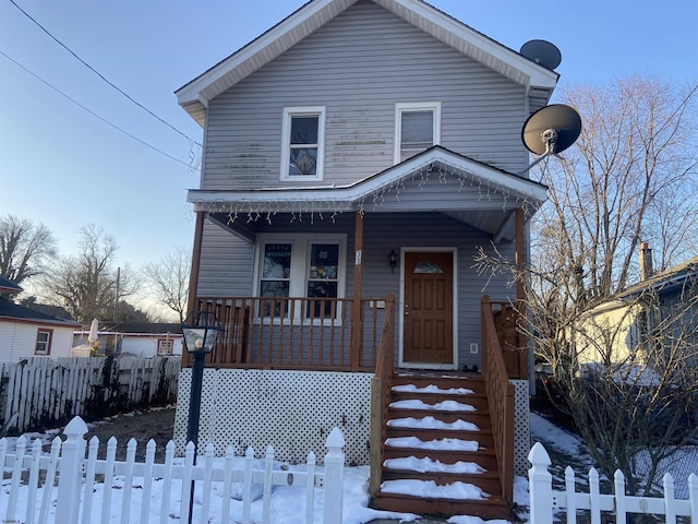 view of front of house with a porch