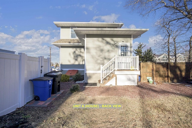 view of rear view of property