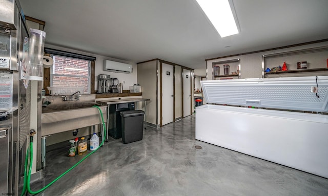 interior space featuring a wall mounted air conditioner