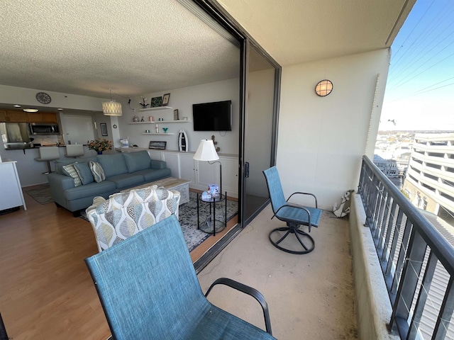 balcony with an outdoor living space