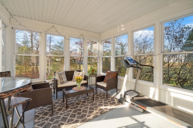 view of sunroom