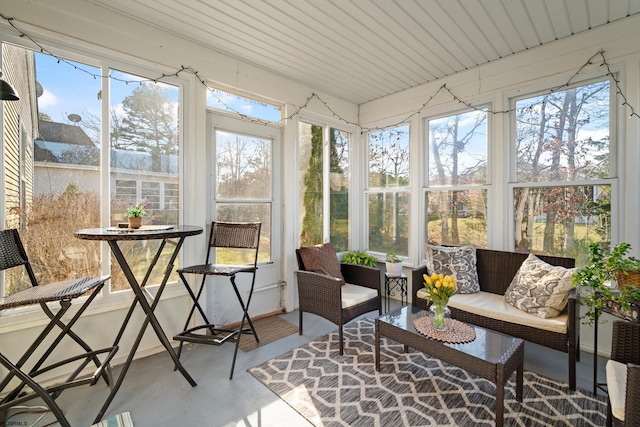 view of sunroom