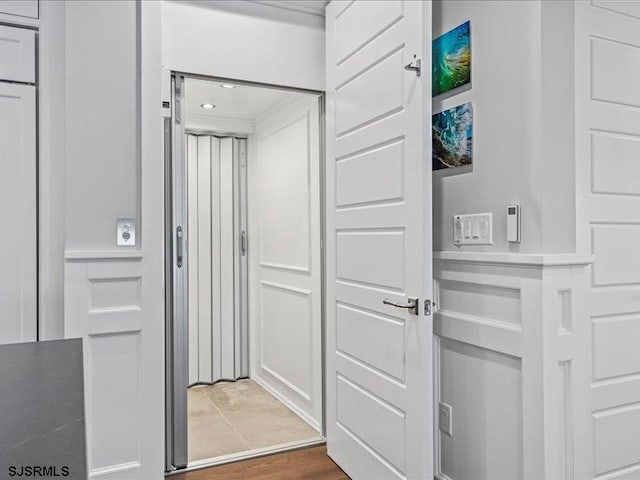 interior space featuring hardwood / wood-style flooring