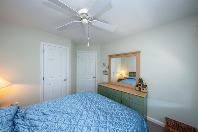 bedroom with ceiling fan