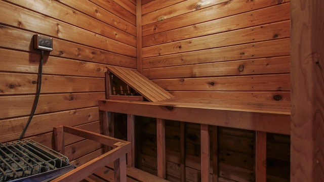 view of sauna