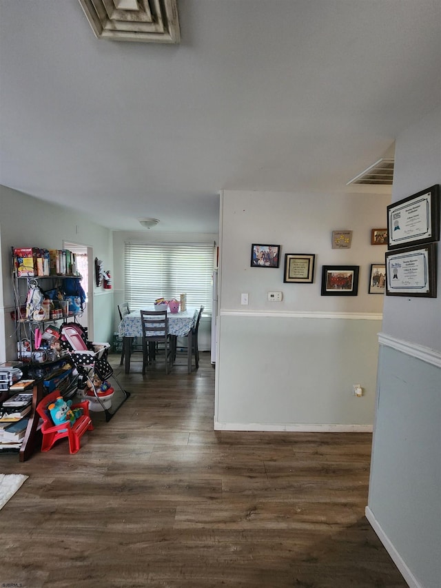 interior space featuring dark hardwood / wood-style flooring