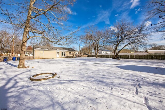 view of snowy yard