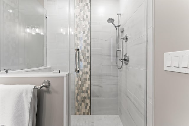 bathroom with an enclosed shower