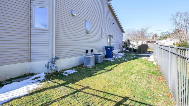 view of home's exterior featuring a yard