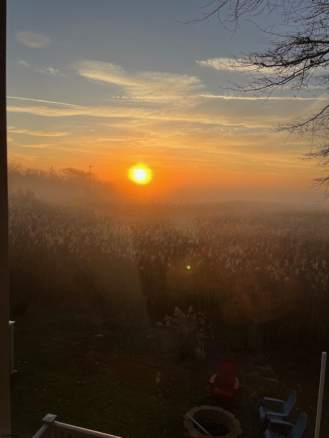 view of nature at dusk