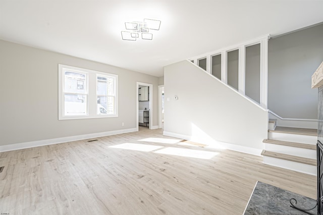 interior space featuring light hardwood / wood-style flooring