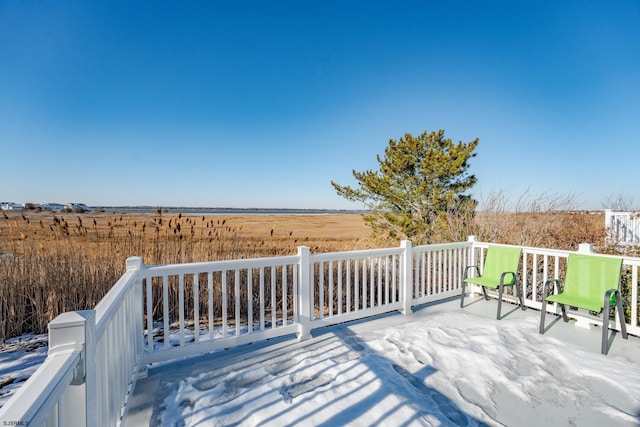 deck with a rural view