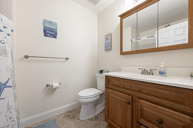 bathroom featuring toilet and vanity