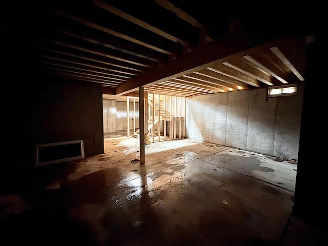 view of basement