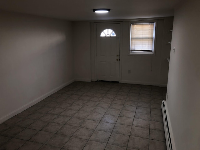 entryway featuring a baseboard radiator