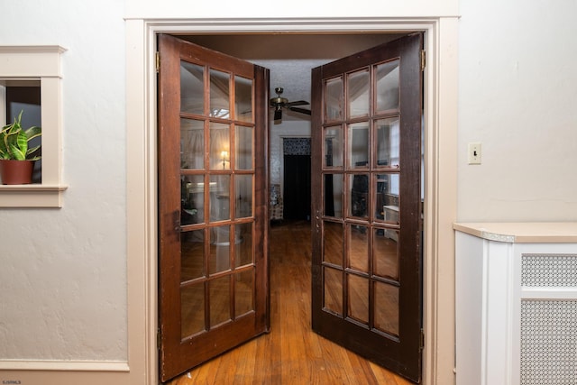 hall featuring hardwood / wood-style floors