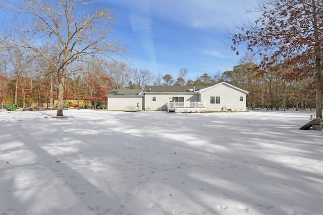 view of front of house featuring a deck