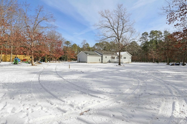 view of snowy yard