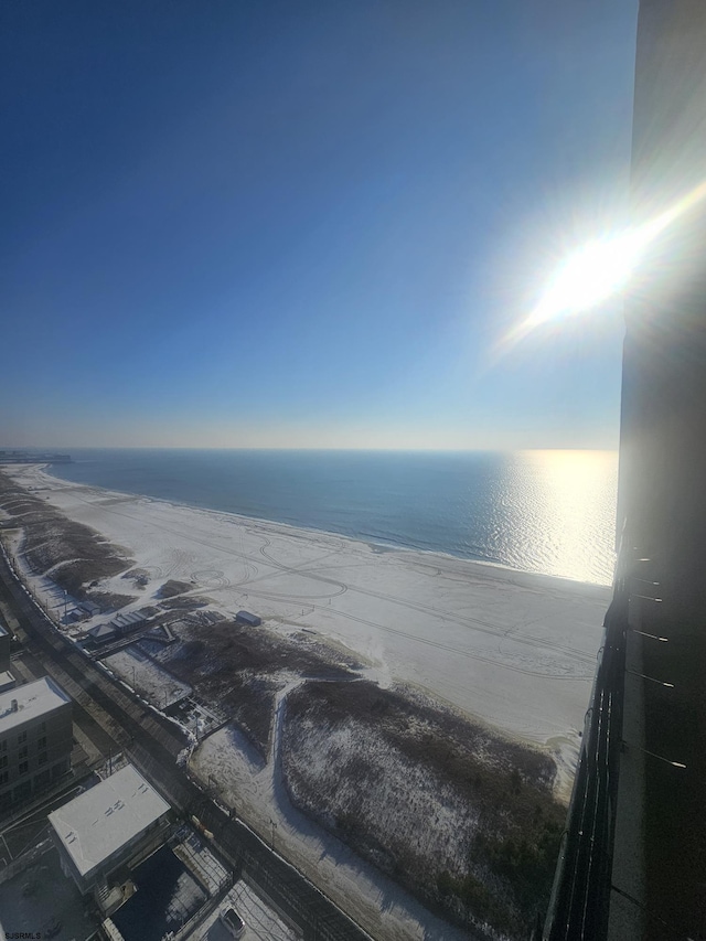 property view of water with a view of the beach