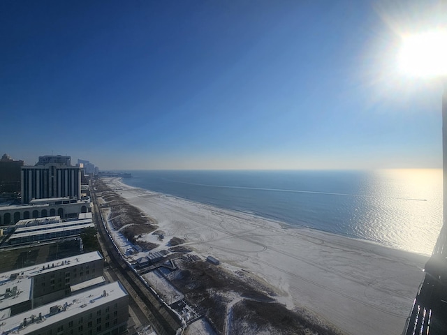 water view featuring a beach view