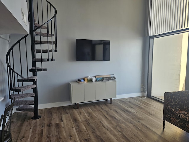 interior space with wood-type flooring