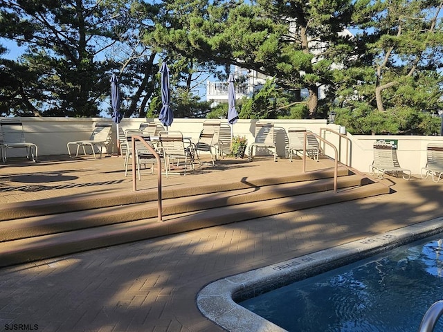 view of pool with a patio