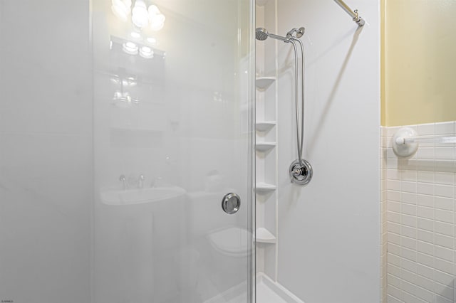 bathroom with walk in shower