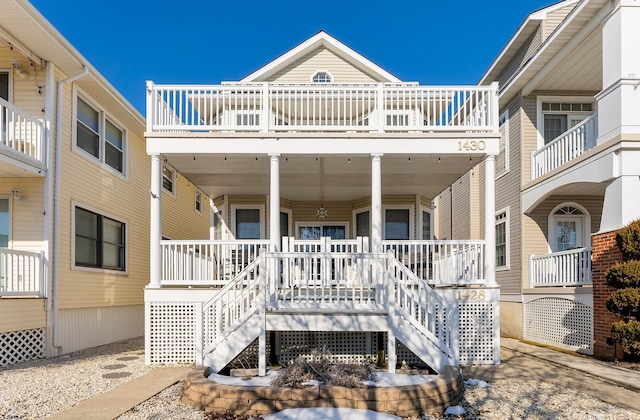 exterior space featuring covered porch