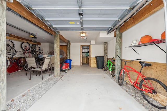 garage featuring a garage door opener