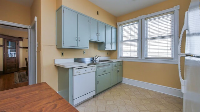 kitchen with white appliances