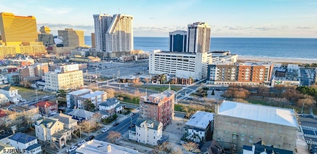 property's view of city featuring a water view