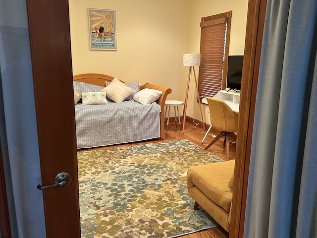 bedroom featuring hardwood / wood-style floors