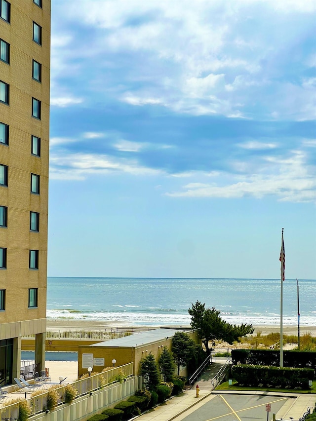 water view with a beach view