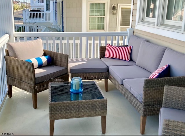 balcony with outdoor lounge area