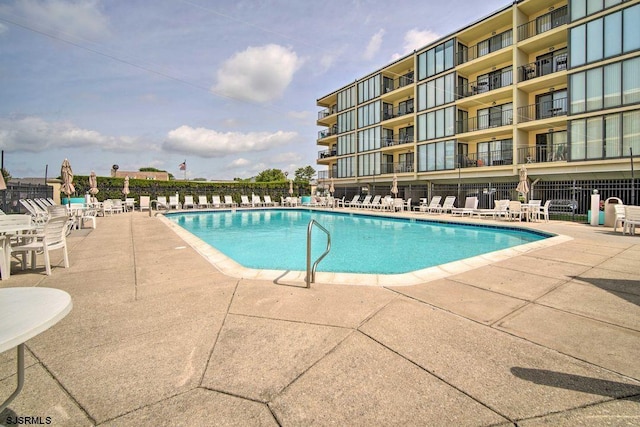 view of pool with a patio